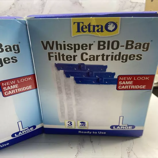 2 Tetra Whisper Bio-Bag Filter Cartridges Large 3 pack Aquarium