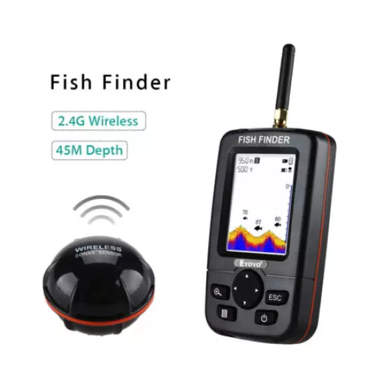 45M Fish Finder Wireless Sonar Sensor Sounder Ocean Fish Detector P6 Durable