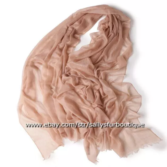 Sallys Pure Mongolian Cashmere 300s Wrap Shawl Ring Scarf Thin Soft 230 * 100 cm