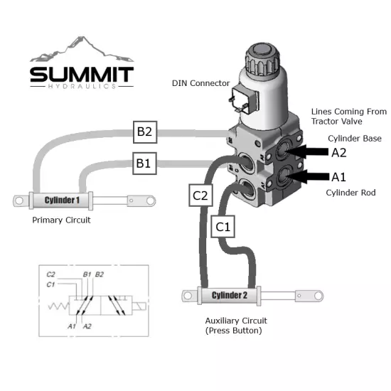 Hydraulic Diverter Valve w/ Rocker Switch