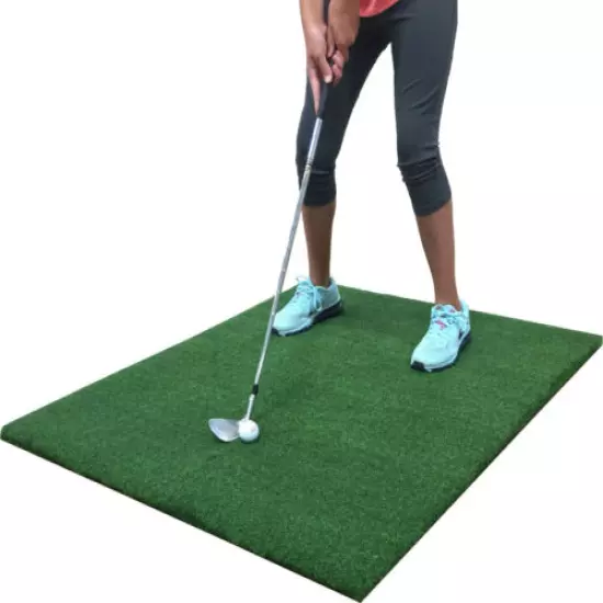 Backyard Golf Mat 3 ft x 3 ft Residential Practice Golf Roll Down Fairway 