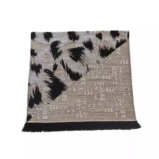 Cavalli Class Luxurious Animal Print Wool-Blend Scarf - Scarves & Shawls -