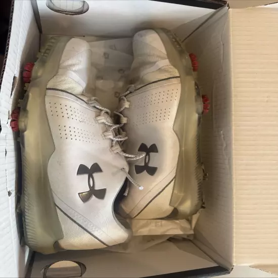 Under Armour Match Play Medium Width Men's Golf Shoes - White/Steel 10 US