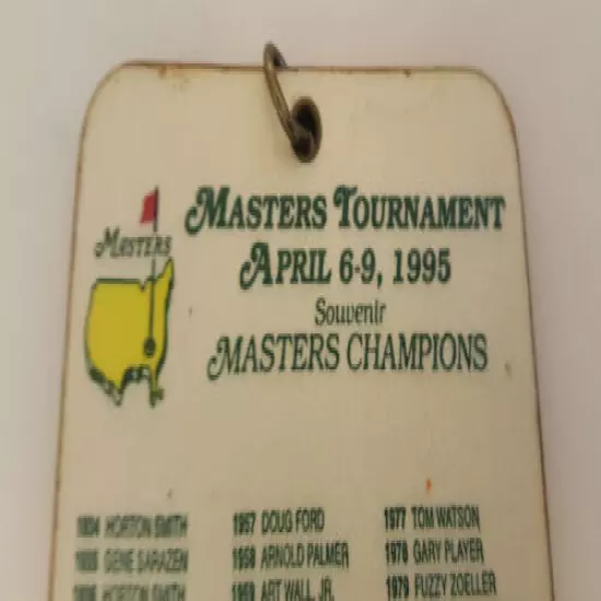 MASTERS BAG TAG OF The 1995 Masters Players "COLLECTORS" BAG TAG (Rare)