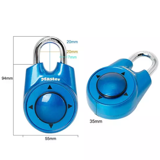 Master Keyless Lock Portable Combination Directional Password Padlock Gym School