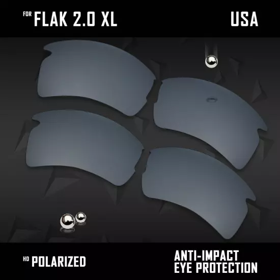 Anti Scratch Polarized Replacement Lenses for-Oakley Flak 2.0 XL OO9188 Options