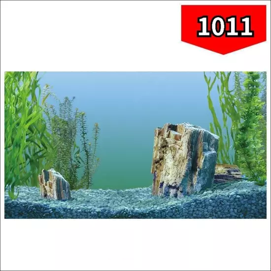 1pc HD Fish Tank Background Sticker 3D Landscape Poster Aquarium Art Decoration