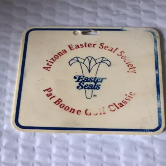 Pat Boone 5th Annual Golf Classic Sun City AZ Easter Seal Society 1985 Bag tag