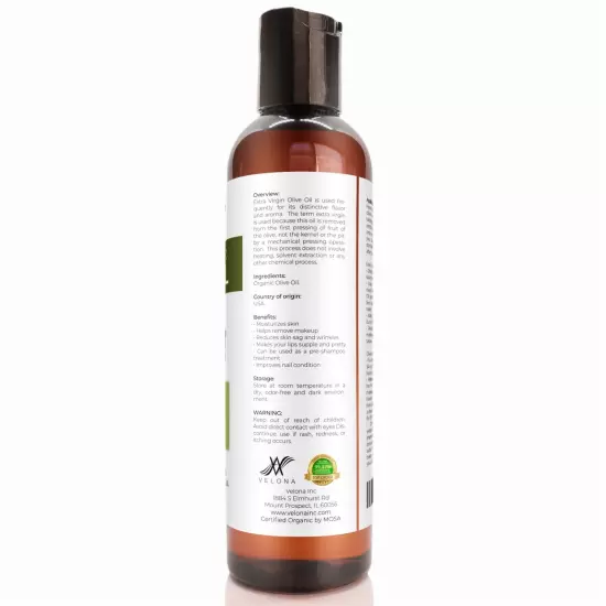 Velona USDA Certified Organic Olive Oil - 4 Fl Oz | Extra Virgin Cold Pressed