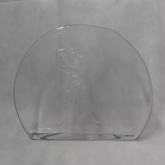 Golf Plaque Trophy Embossed Ribbed Glass