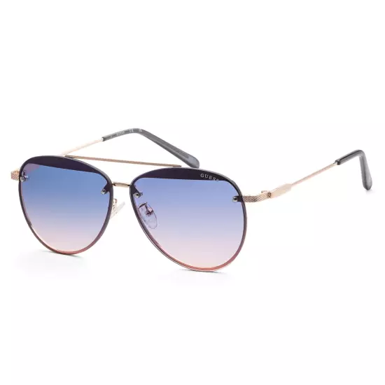 Guess Women's 63 mm Shiny Rose Gold Sunglasses GF0386-28W