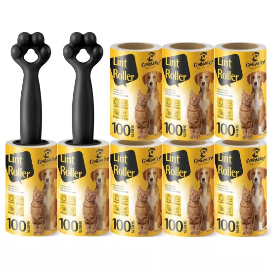 Lint Rollers [800 Sheets/8 Refills] for Pet Hair - Extra Sticky, Dog Cat Hair...