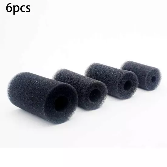 6x Overflow Filter Box Intake Round Pre-Filter Foam Sponge Fish Aquarium Replace