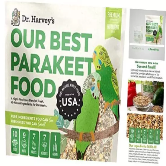  Our Best Parakeet Food, Wholesome Seeds, Nuts, Fruits, and 4 Pound (Pack of 1)