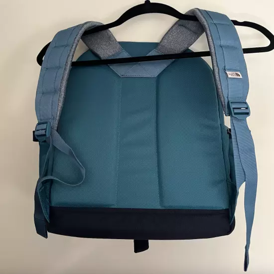 Brand New Never Used The North Face Teal Backpack w Orange Zippers. Many Pockets