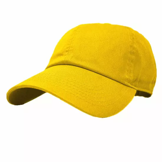 Plain Adjustable Military Solid Washed Cotton Polo Style Baseball Cap Dad Hat