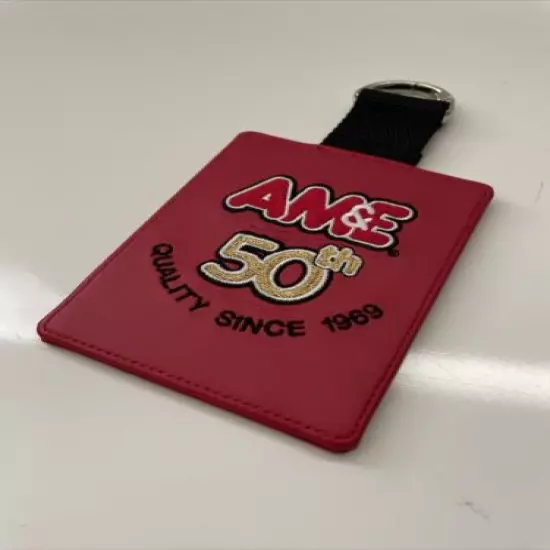 AM&E 50th anniversary Golf Red Bag Tag Golf NEW