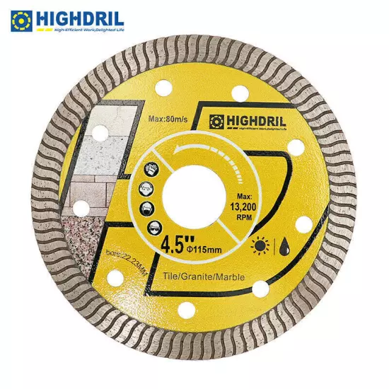 2pcs 4.5" Turbo Diamond Saw Blade Porcelain Marble Granite Cutting Disc Cutter