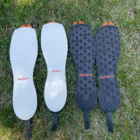 4 NEW Korkers OmniTrax Sole System Size 14 -14.5 Wading Hiking Fishing Soles 