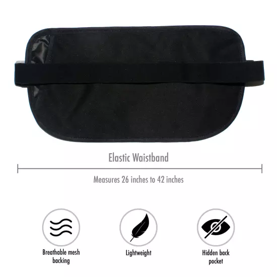 Travel Money Belt RFID Blocking Waterproof Waist Bag Fanny Pack Hidden Wallet