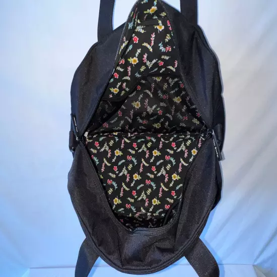 Vera Bradley Large Travel Duffle Bag, Black, Solid, Nice!