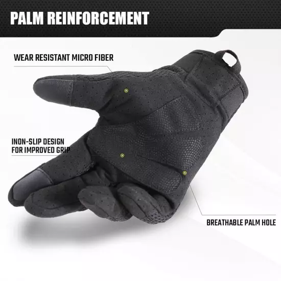 AXBXCX Tactical Gloves for Men - Breathable, Flexible, Durable, Touchscreen C...