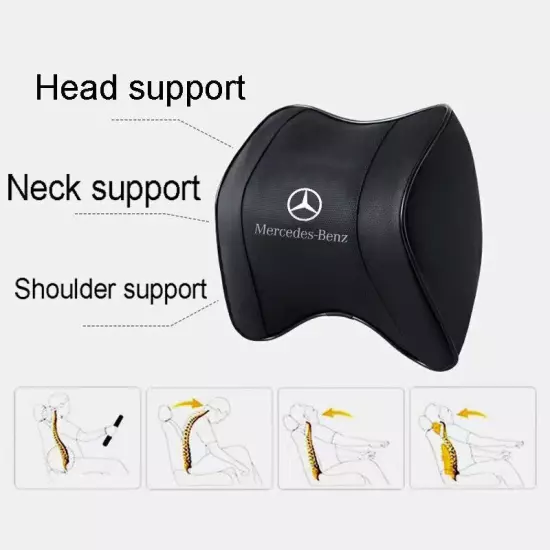 Mercedes car seat headrest Memory foam waist pillow auto parts