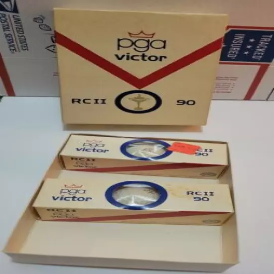 5 Vintage pga Victor Ryder Cup II Golf Balls #1s Unused 1969 plus original Box