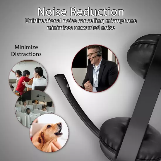 Cyber Acoustics Stereo Headset AC-5812 with USB or 3.5mm Connection, USB Control