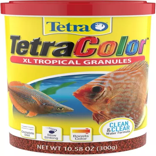 TetraColor XL Tropical Granules with Natural Color Enhancer, 10.58 Oz