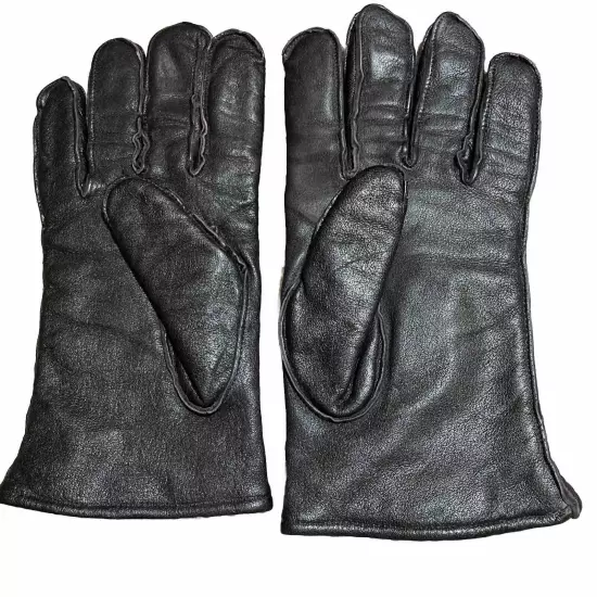 Damascas Corporation Black Soft Leather Gloves Size XXL Wool Blend Lined