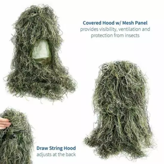 3D Woodland Camouflage Children Kids Military Games Show Hunting Ghillie Suit