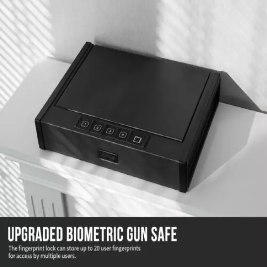 RPNB Biometric Fingerprint Gun Safe for Pistols Quick-Access Pistol Safe 