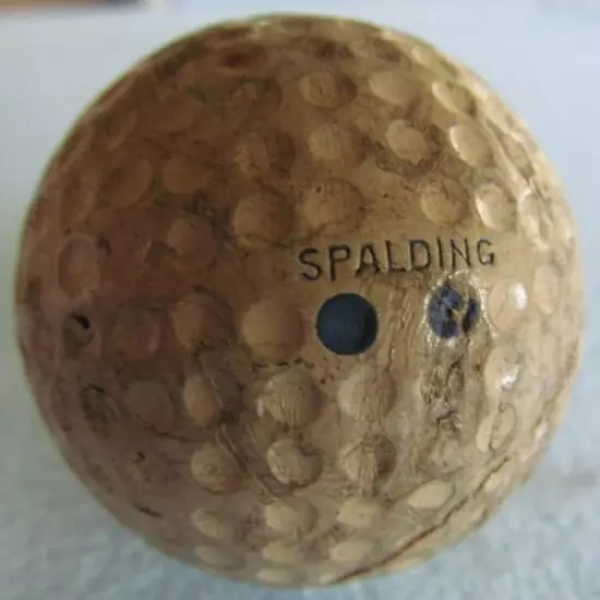 VINTAGE SPALDING WITCH DOUBLE DOT DIMPLE GOLF BALL 1930-40'S SEVERAL CUTS