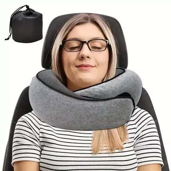 BEST Foam Neck Pillow Cervical Vertebra Travel Portable U Type Pillow AND a bag