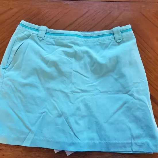 Women’s Tehama Nancy Haley Nylon Golf Skirt/Skort sz 10 Aqua