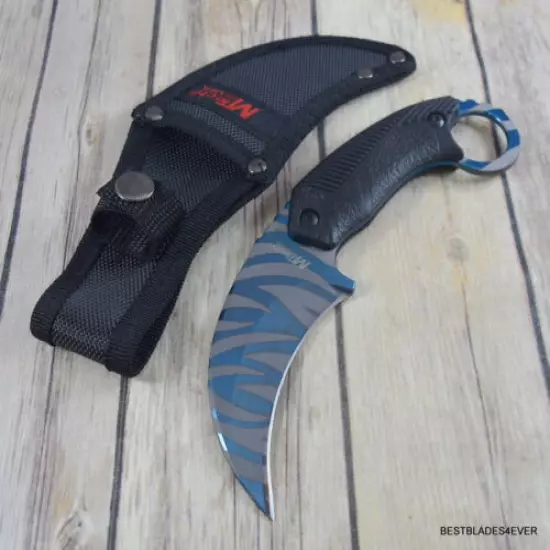 8 INCH MTECH FIXED BLADE KARAMBIT KNIFE WITH NYLON SHEATH FULL TANG 