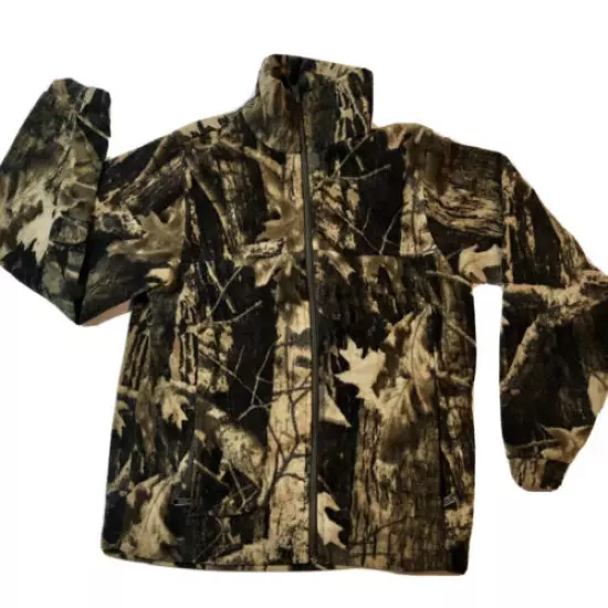 Columbia Large (14/16) Unisex Youth Camo Fleece Zip-Up Jacket Camouflage Hunt