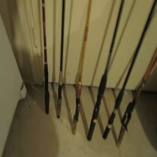 7 fishing rods Heddon Abu-Garcia and others LOCAL PICKUP ONLY