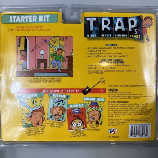 VTG T.R.A.P.S. Pranks Starter Set / Complete Set Of 4 Nostalgia 90’s 1996 Rare