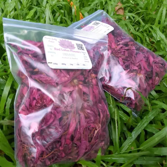 Dried Red Lotus Flower Nelumbo Nucifera Pure Organic Hand Pick Ceylon Herbal Tea