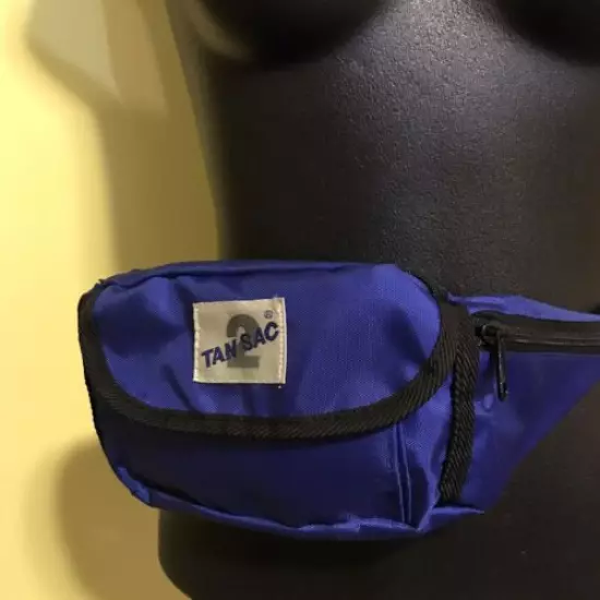 Fanny Pack Waist Bag Tan Sac 2 Retro Vintage Durable Blue Nylon Adjustable 