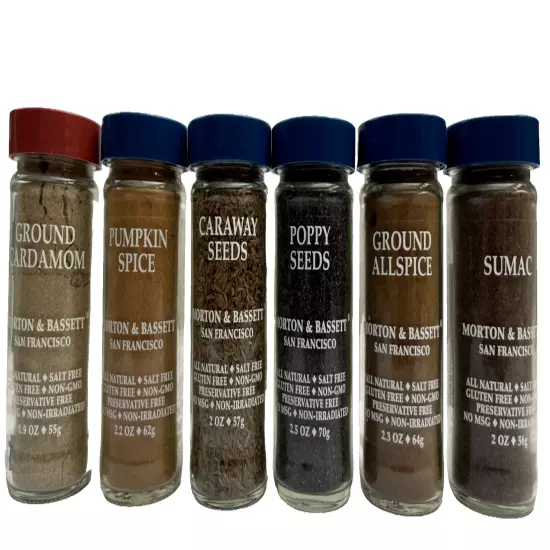 Morton & Bassett 1.9 Oz All Natural & Non-Irradiated variety pack 6 pack spices