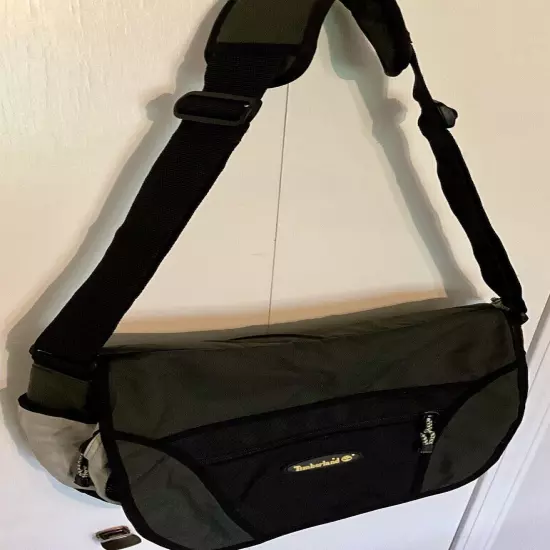 Timberland Messenger/Padded Laptop Rugged Bag Black & Gray 14”x16” EUC