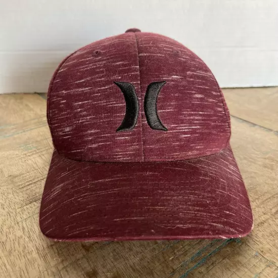 Hurley Hat Red Yupoong Hat Adjustable Adult Size L/XL Red Hat Baseball Cap