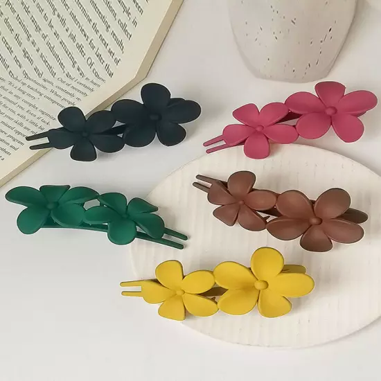 Women Girl Flower Large Duckbill Clip Hair Claw Clamp Ponytail Hairpin Barrettes