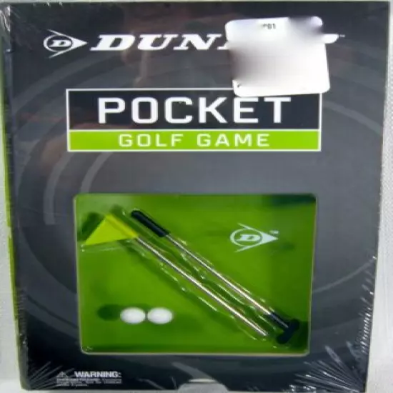 Desktop Golf Game Dunlop Pocket Tabletop Mini Golfers Travel Putter Flag Balls 