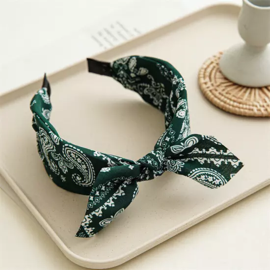 Women Headband Boho Floral Alice Band Fashion Twist Knot Headbands Soft Hairband