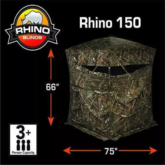  R150 3 Person Hunting Ground Blind Realtree Edge