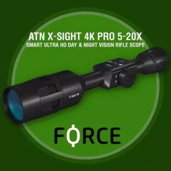 ATN X-Sight 4K Pro 5-20x Smart Day/Night Rifle Scope iOS or Android Apps Wi-Fi